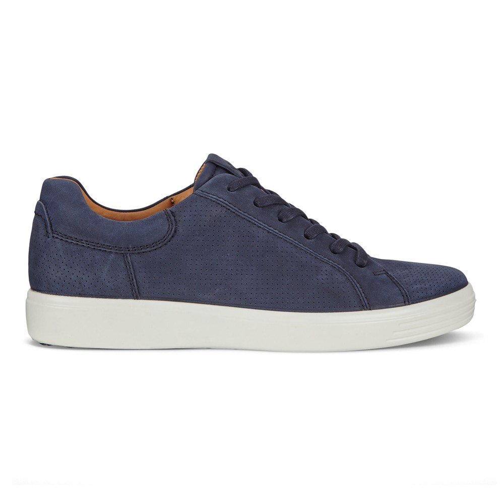 ECCO Mens Sneakers Navy - Soft 7 Lace-Up - ZWD-608137